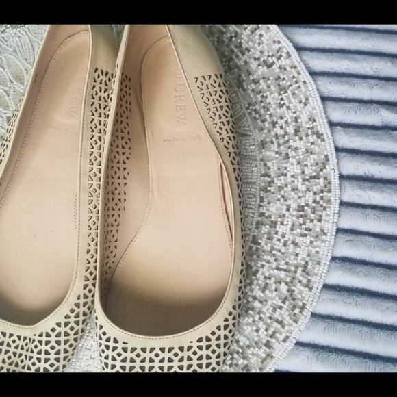 J. Crew Shoes - J.Crew cut out leather flats made in Italy size 9